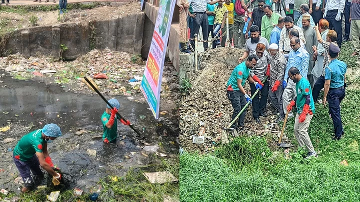 রংপুরে শ্যামাসুন্দরী খাল পরিচ্ছন্নতা অভিযান