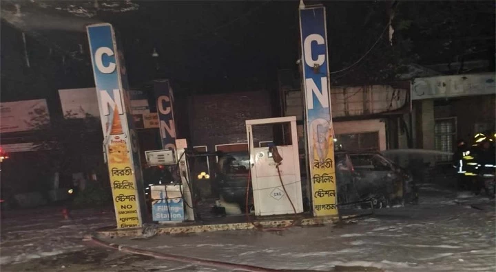 সিলেটে ফের বিরতি ফিলিং স্টেশনে অগ্নিকান্ড