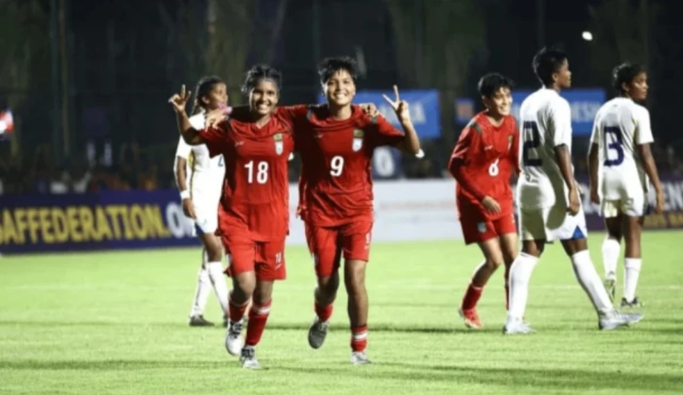 শ্রীলঙ্কাকে ৫-০ গোলে উড়িয়ে দিল বাংলাদেশ নারী ফুটবল দল